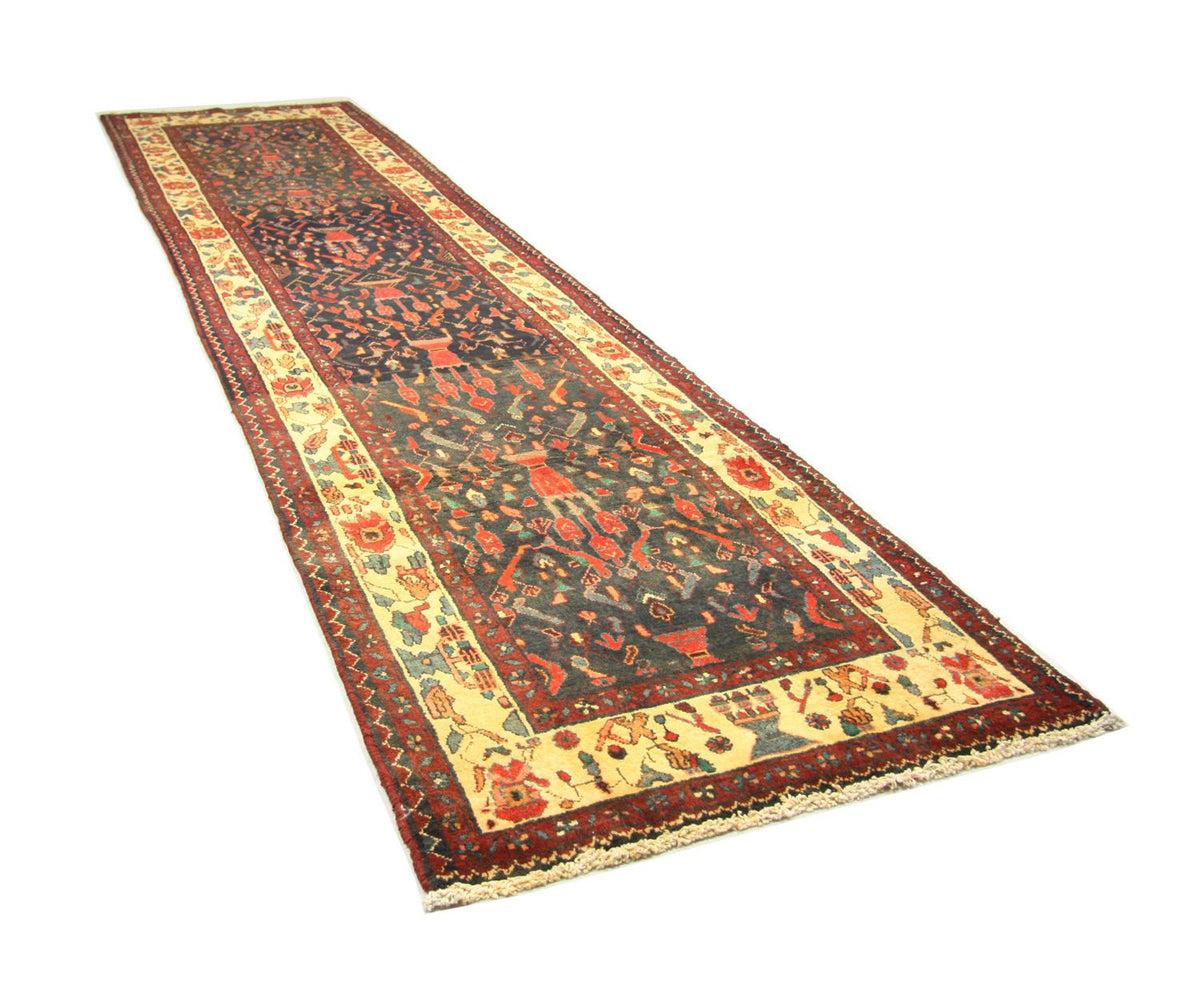 Perserteppich - Nomadic 410 x 104 cm - blau