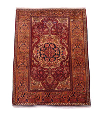 Seidenteppich - Afghan Seide 154 x 115 cm - rot