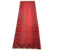 Afghan Teppich - Buchara 352 x 96 cm - rot