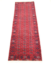 Afghan Teppich - Buchara 278 x 83 cm - rot