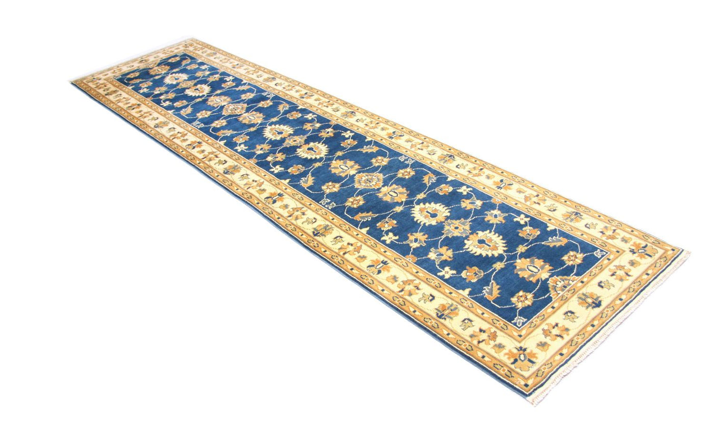 Ziegler Teppich 315 x 78 cm - blau