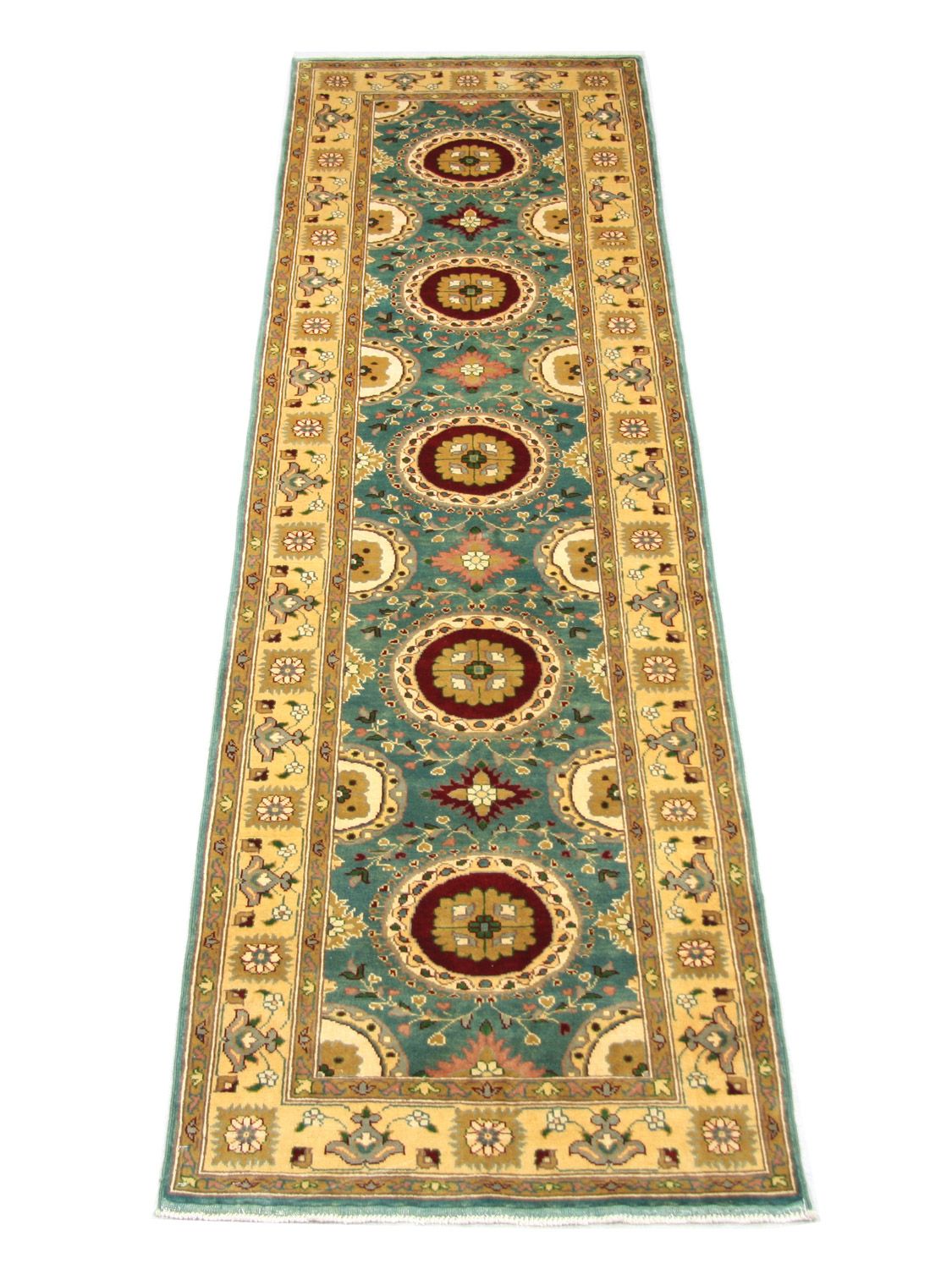 Ziegler Teppich 293 x 81 cm - blau