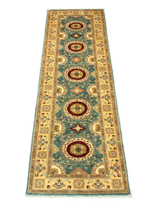 Ziegler Teppich 293 x 81 cm - blau