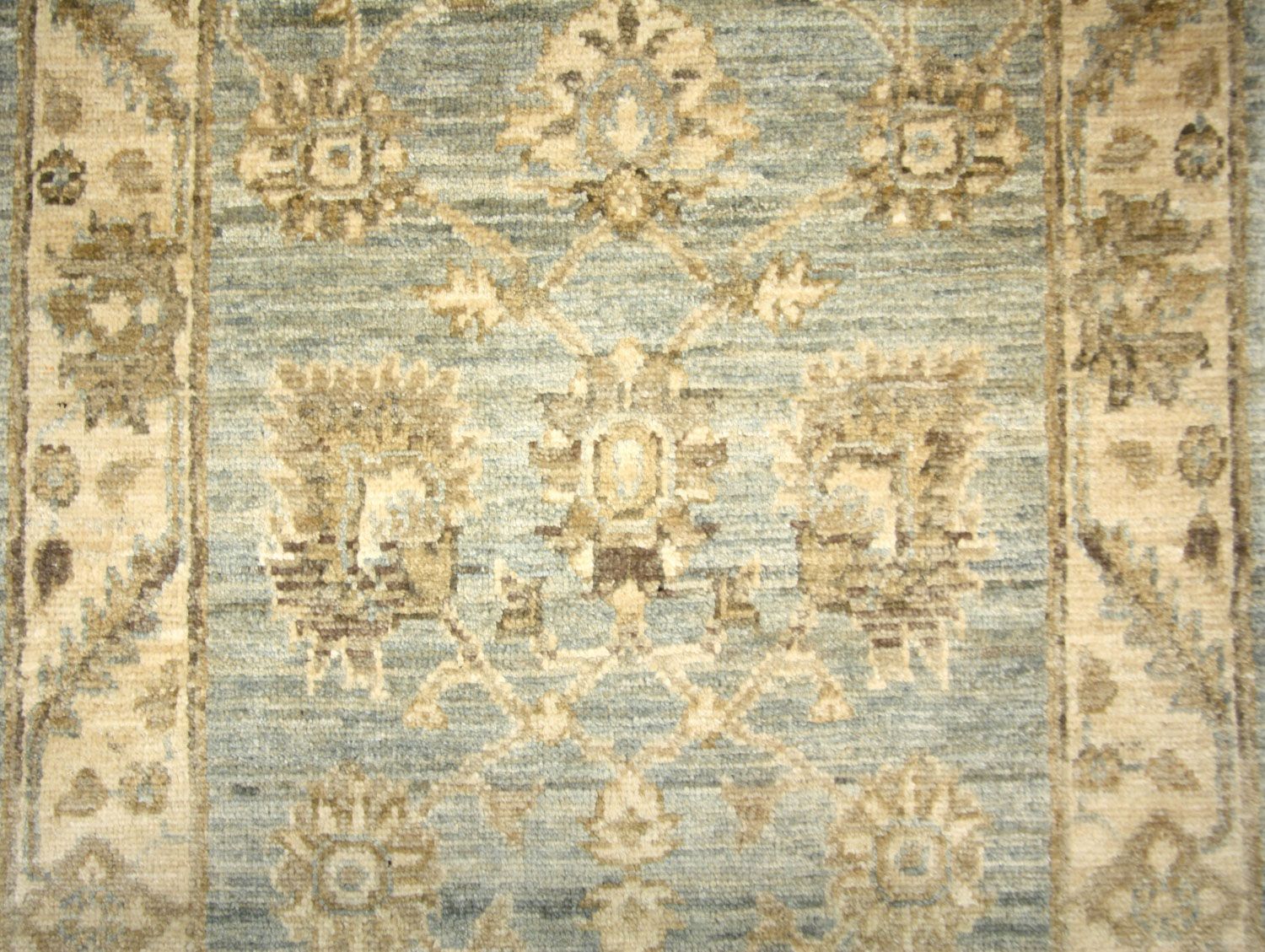 Ziegler Teppich 352 x 70 cm - blau