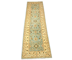 Ziegler Teppich 312 x 84 cm - blau