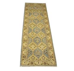 Ziegler Teppich 296 x 89 cm - blau