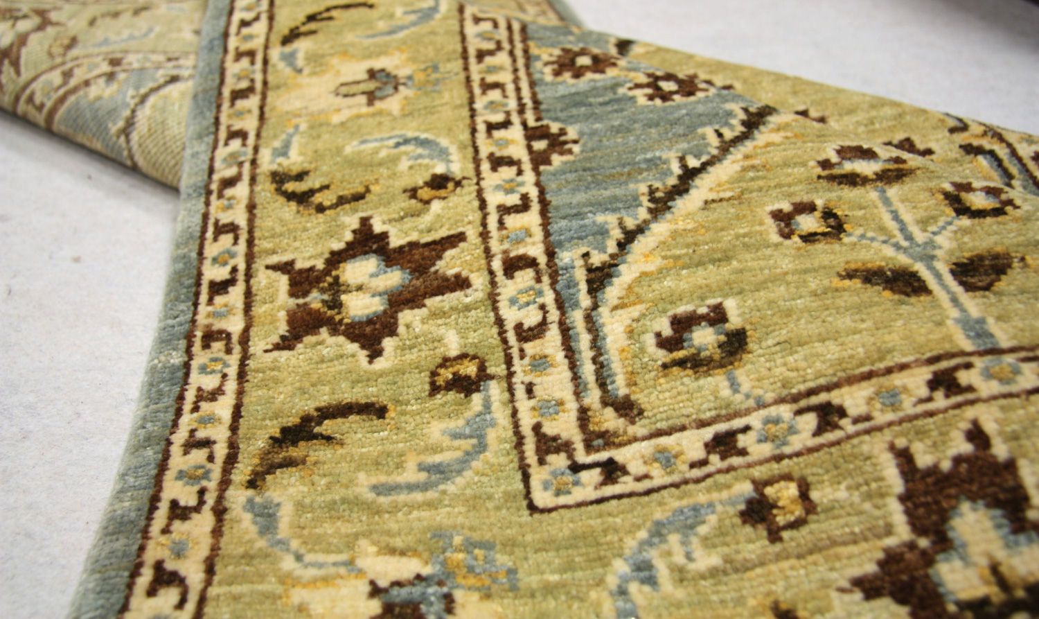 Ziegler Teppich 296 x 89 cm - blau