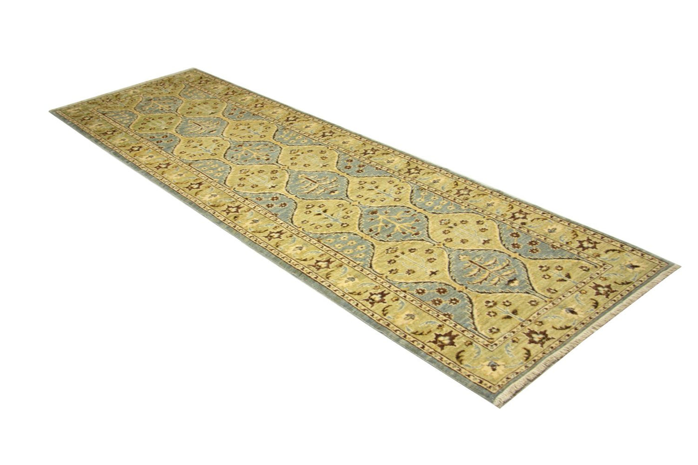 Ziegler Teppich 296 x 89 cm - blau