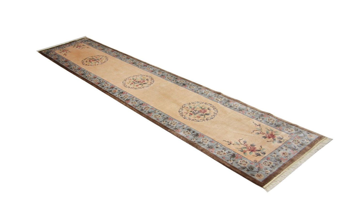 Seidenteppich - China Seide 337 x 70 cm Teppich Läufer