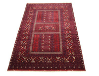 Afghan Teppich 250 x 157 cm - rot