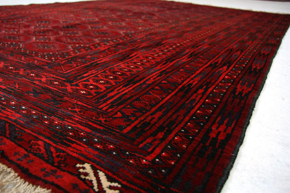 Afghan Teppich 230 x 140 cm - rot