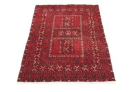 Afghan Teppich 208 x 150 cm - rot