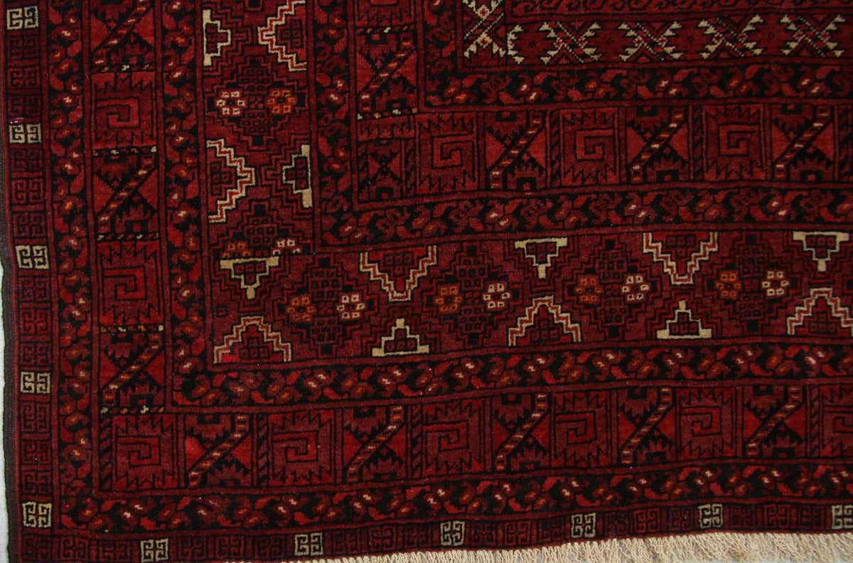 Afghan Teppich 208 x 150 cm - rot