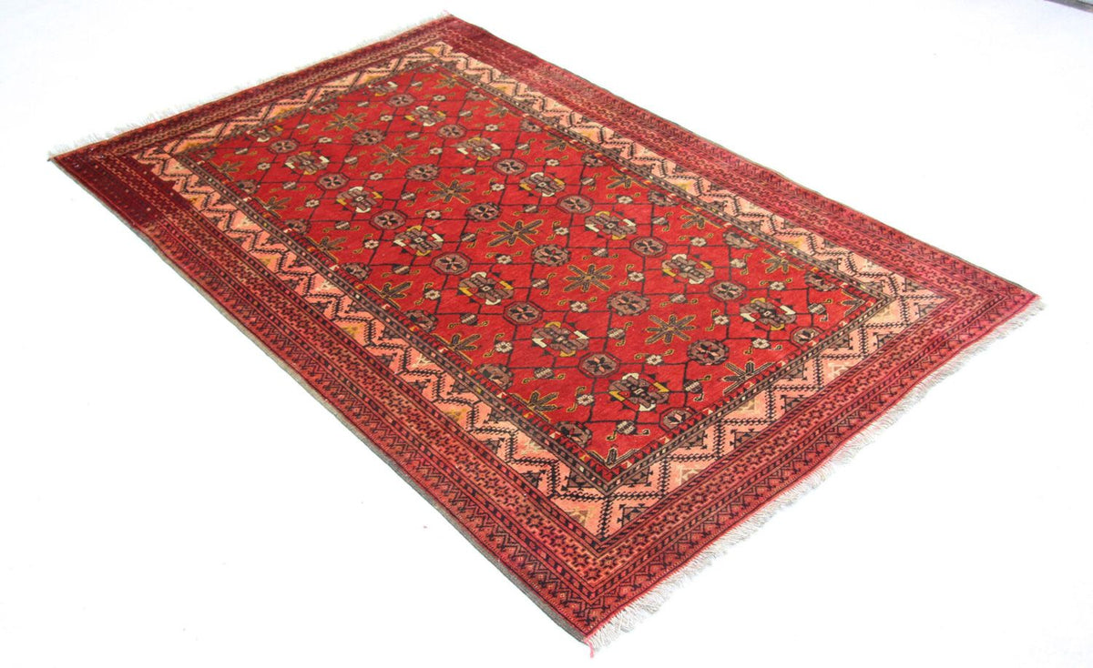 Afghan Teppich 196 x 126 cm - rot