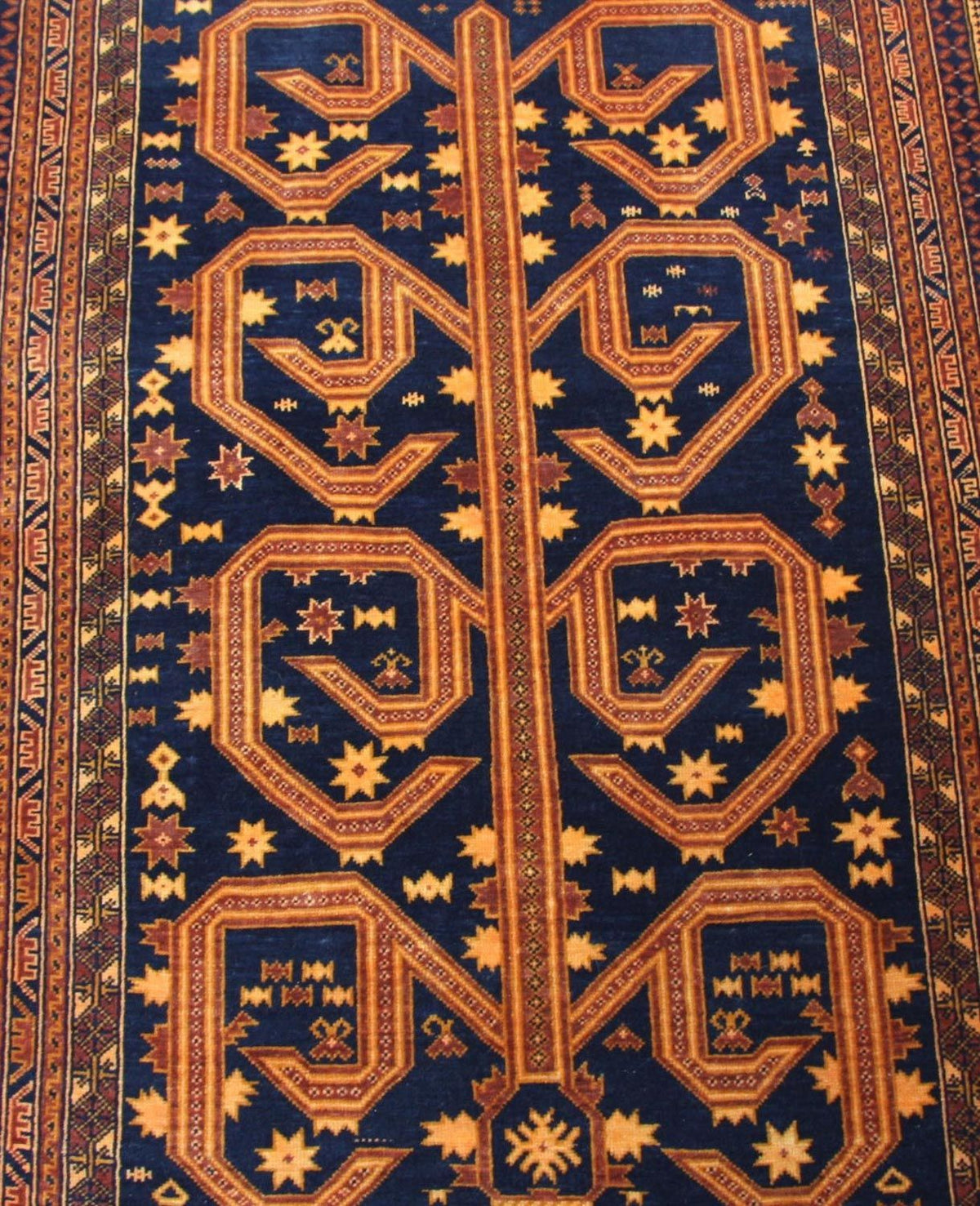 Afghan Teppich 140 x 95 cm - blau