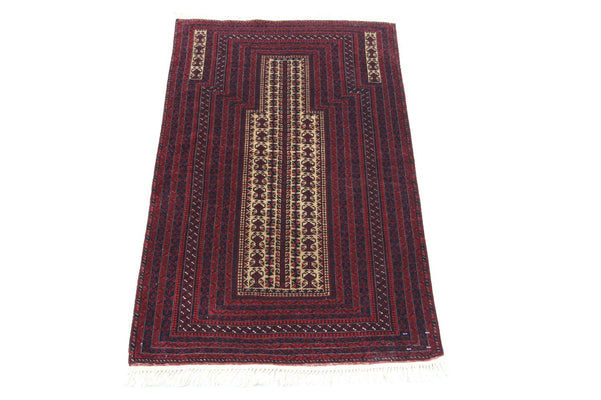 Afghan Teppich 142 x 90 cm - braun