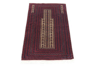 Afghan Teppich 142 x 90 cm - braun