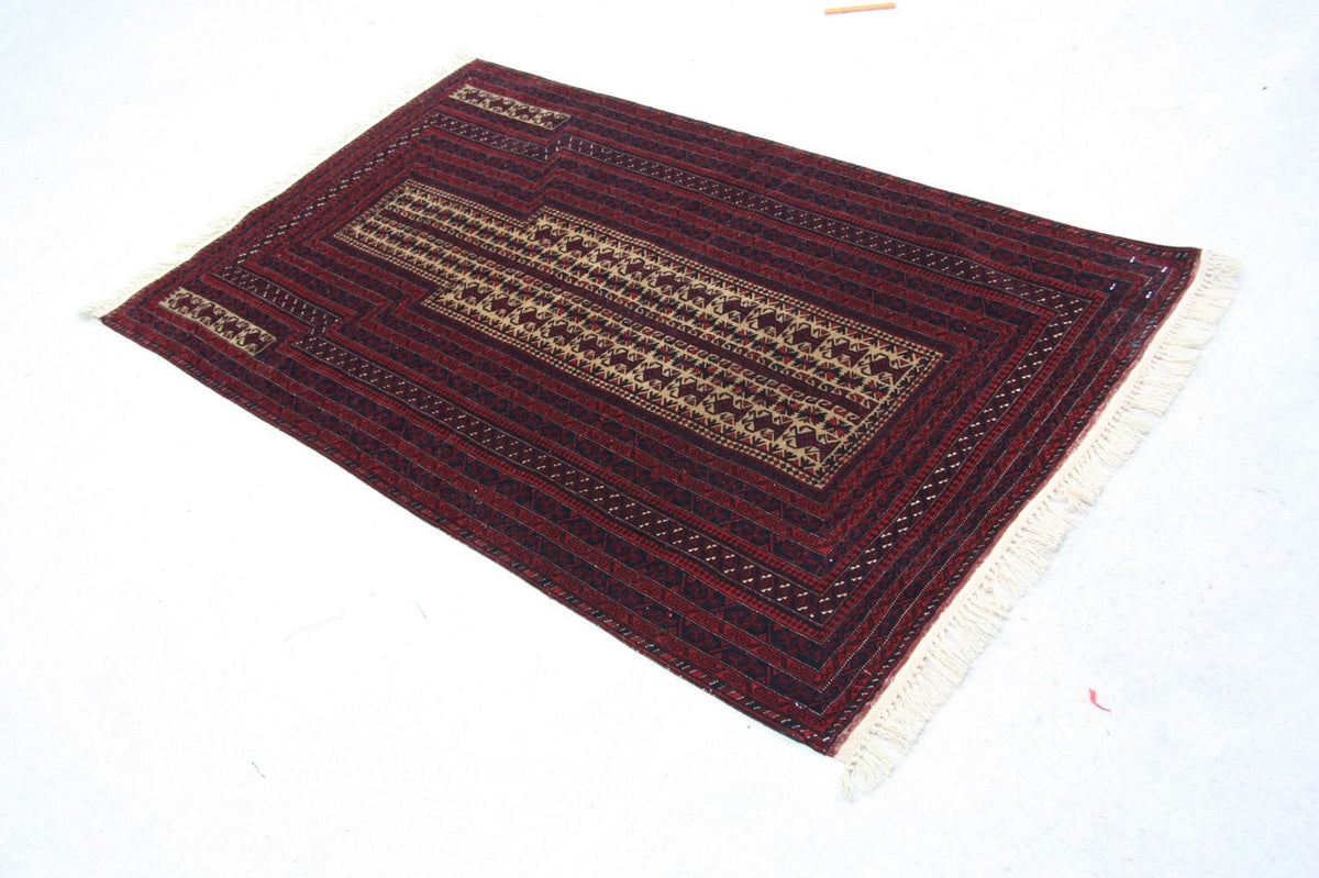 Afghan Teppich 142 x 90 cm - braun