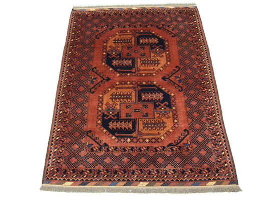 Afghan Teppich 142 x 104 cm - braun