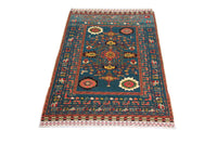 Afghan Teppich 182 x 123 cm - blau