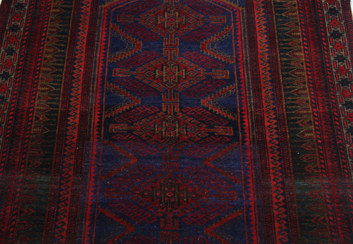 Belutsch Teppich 151 x 107 cm - blau