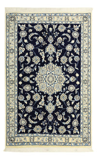 Perserteppich - Nain - Royal - Royal - 136 x 89 cm - dunkelblau