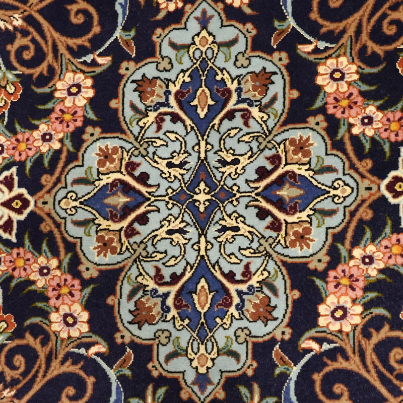 Perserteppich - Isfahan - Premium - Seidenkette - 170 x 112 cm - dunkelbeige