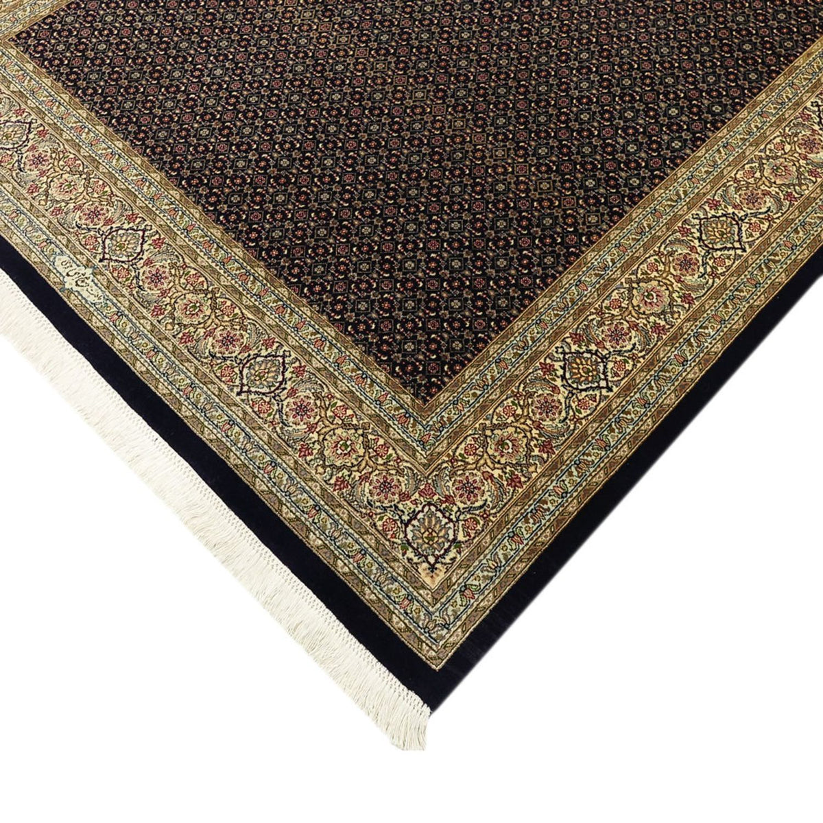 Perserteppich - Täbriz - Royal - Royal - 194 x 153 cm - dunkelbeige