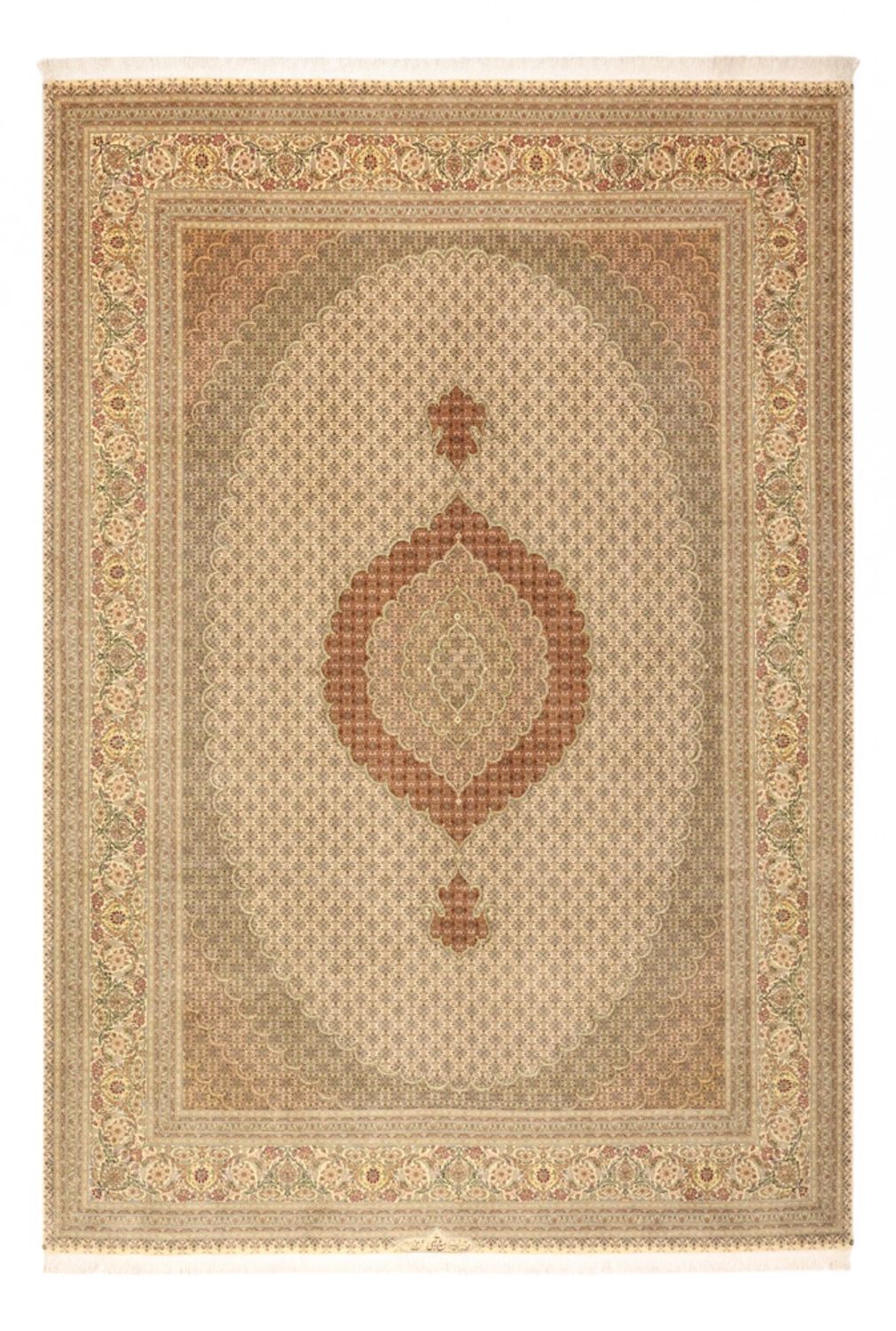 Perserteppich - Täbriz - Royal - Royal - 357 x 248 cm - hellbeige