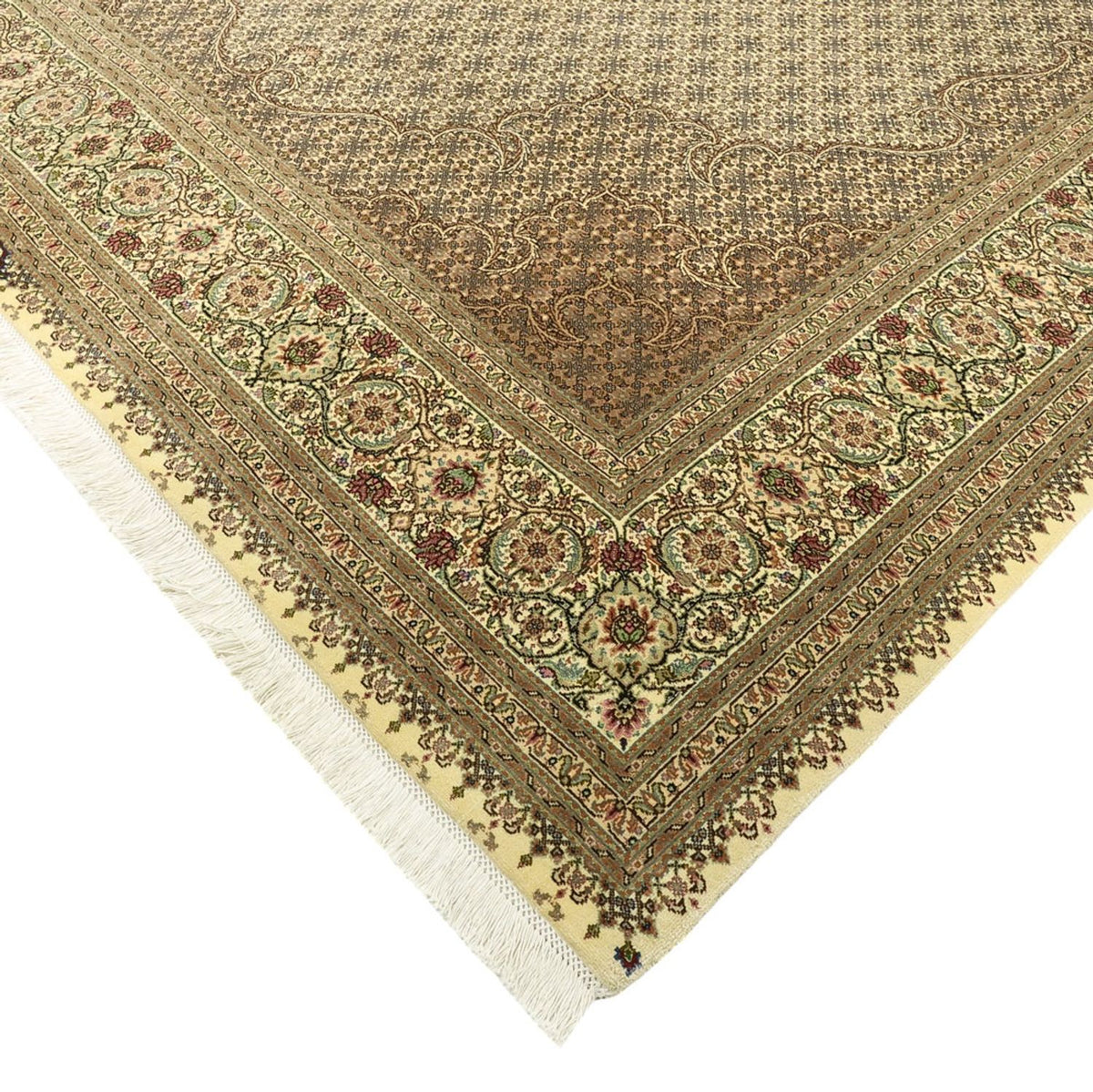 Perserteppich - Täbriz - Royal - Royal - 303 x 203 cm - dunkelbeige