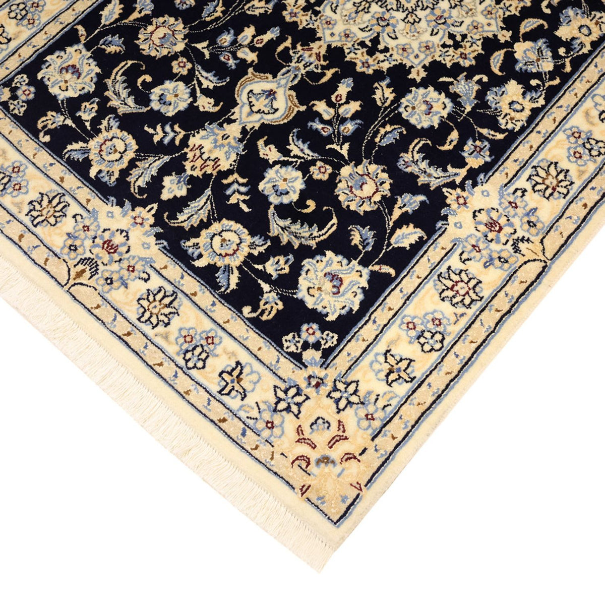 Perserteppich - Nain - Royal - Royal - 136 x 86 cm - dunkelblau