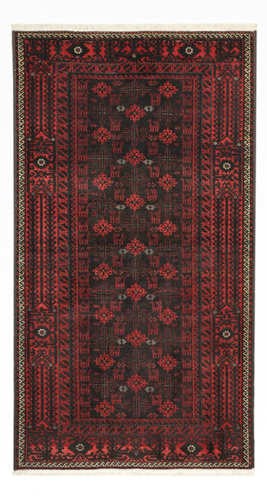 Belutsch Teppich - 190 x 107 cm - dunkelrot