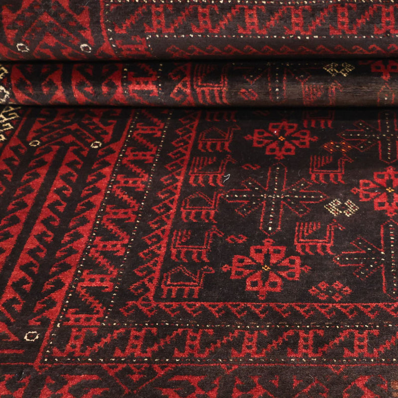 Belutsch Teppich - 190 x 107 cm - dunkelrot