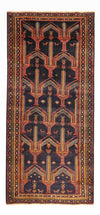 Belutsch Teppich 125x274cm - Orientteppich - Läufer / Dunkelblau / 125 x 274 cm Läufer