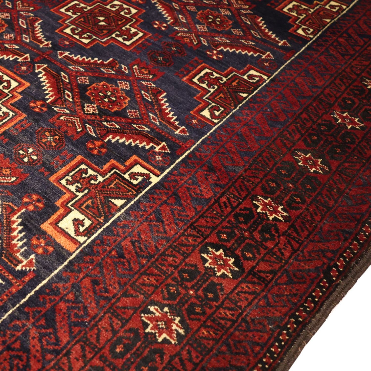 Belutsch Teppich - 192 x 105 cm - dunkelrot
