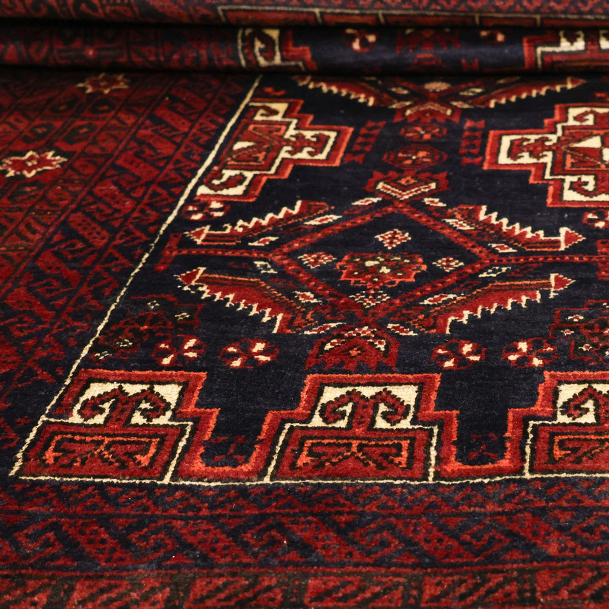 Belutsch Teppich - 192 x 105 cm - dunkelrot