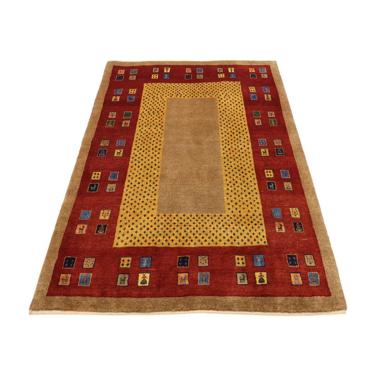 Gabbeh Teppich - Loribaft Perser - 158 x 108 cm - mehrfarbig