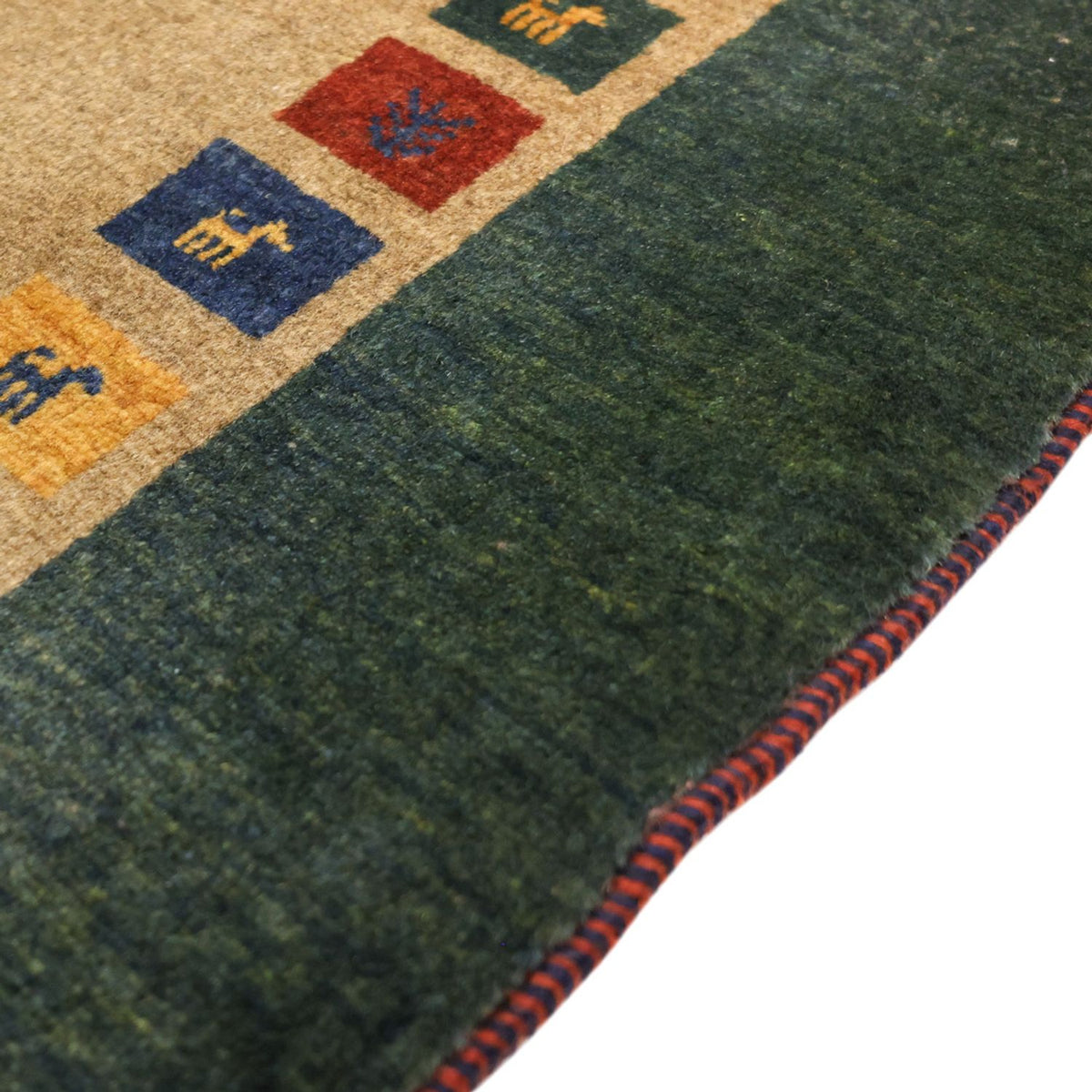 Gabbeh Teppich - Loribaft Perser - 128 x 86 cm - mehrfarbig