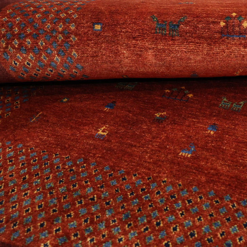 Gabbeh Teppich - Kaschkuli Perser - 157 x 104 cm - rot