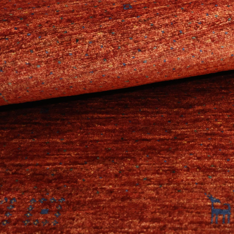 Gabbeh Teppich - Kaschkuli Perser - 122 x 79 cm - dunkelrot