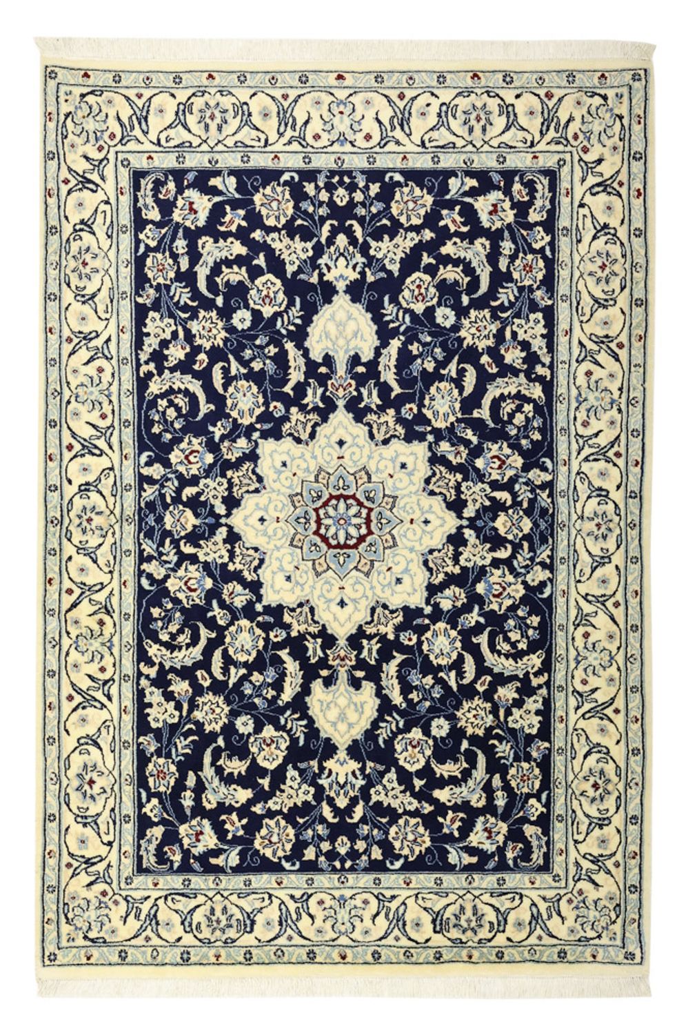 Perserteppich - Nain - Royal - 157 x 106 cm - dunkelblau
