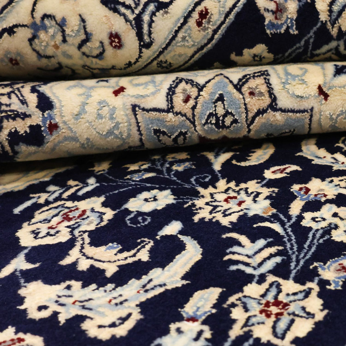 Perserteppich - Nain - Royal - 157 x 106 cm - dunkelblau