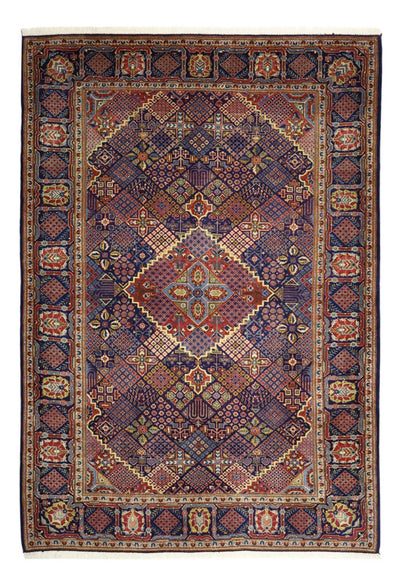 Keshan Teppich 143x211cm - Perserteppich - dunkelblau