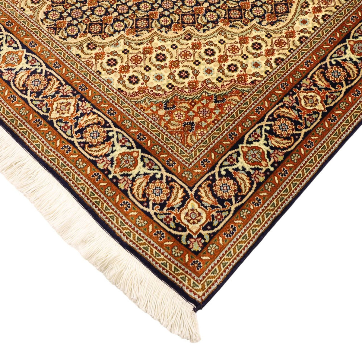 Perserteppich - Täbriz - Royal - Royal - 153 x 101 cm - dunkelbeige