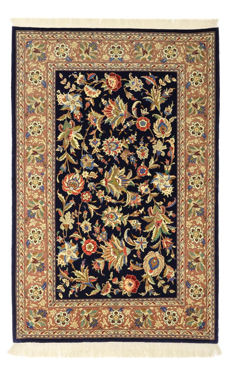 Perserteppich - Isfahan - Premium - 151 x 101 cm - dunkelblau