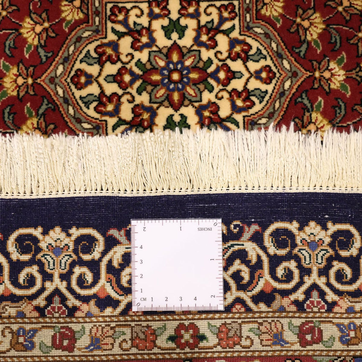 Perserteppich - Ghom - 154 x 100 cm - dunkelbeige