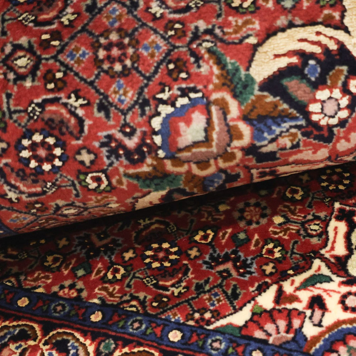 Perserteppich - Bidjar - 136 x 71 cm - dunkelrot