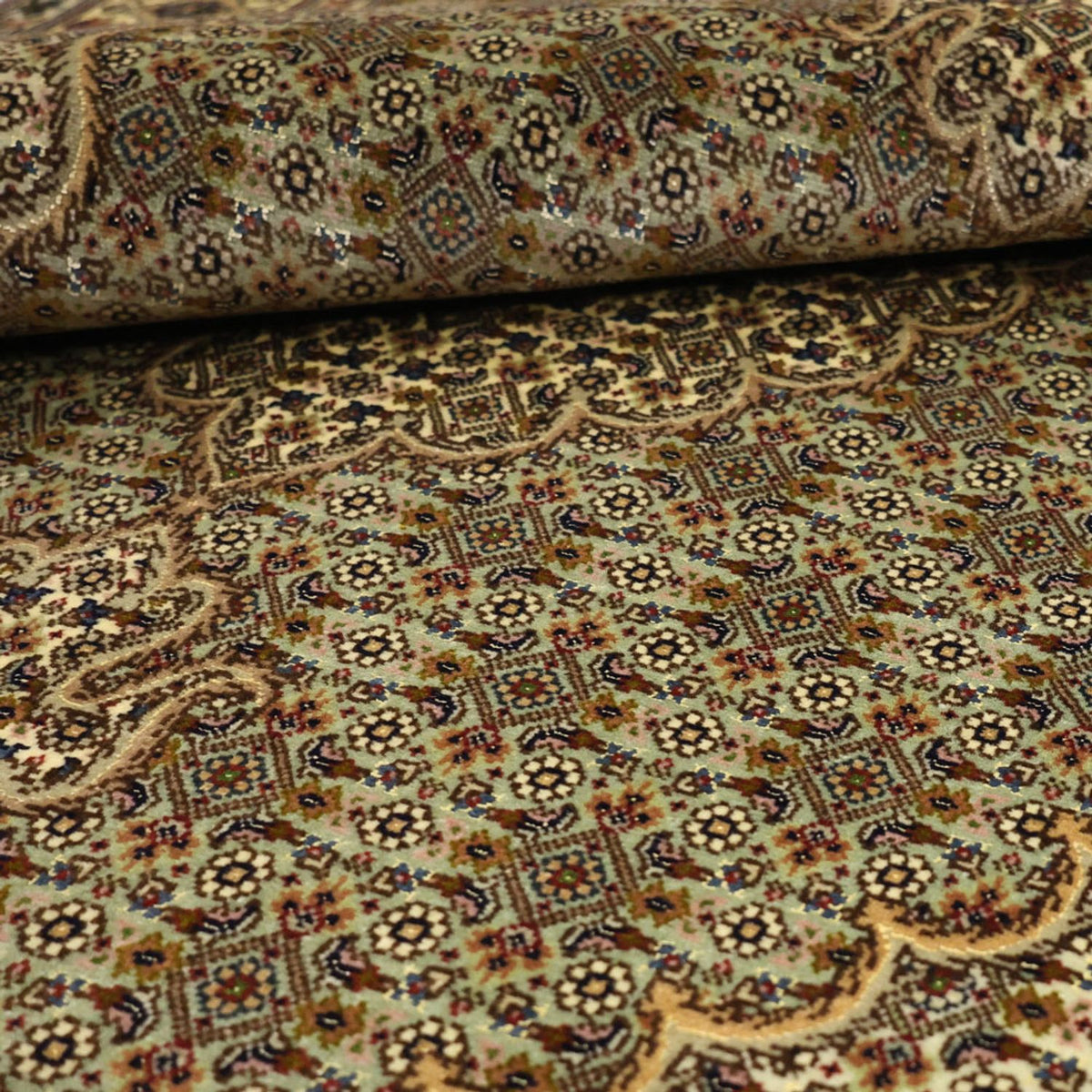 Perserteppich - Täbriz - Royal - 151 x 100 cm - olivgrün