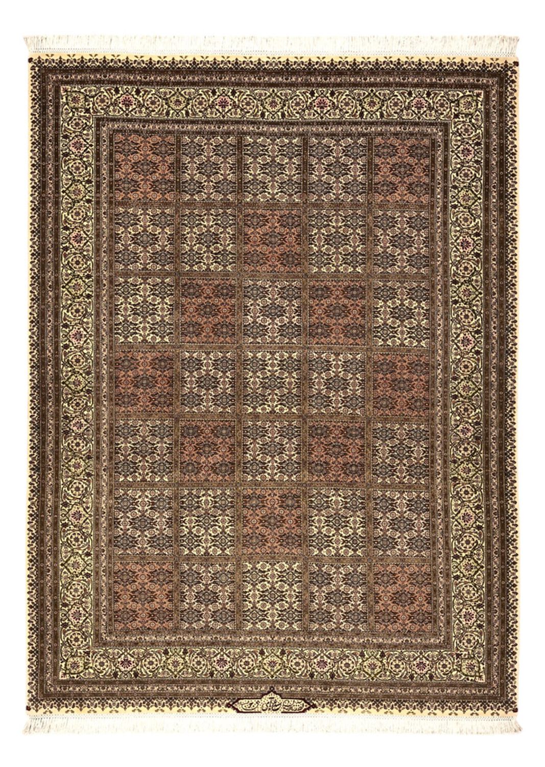 Perserteppich - Täbriz - Royal - Royal - 207 x 152 cm - dunkelbeige