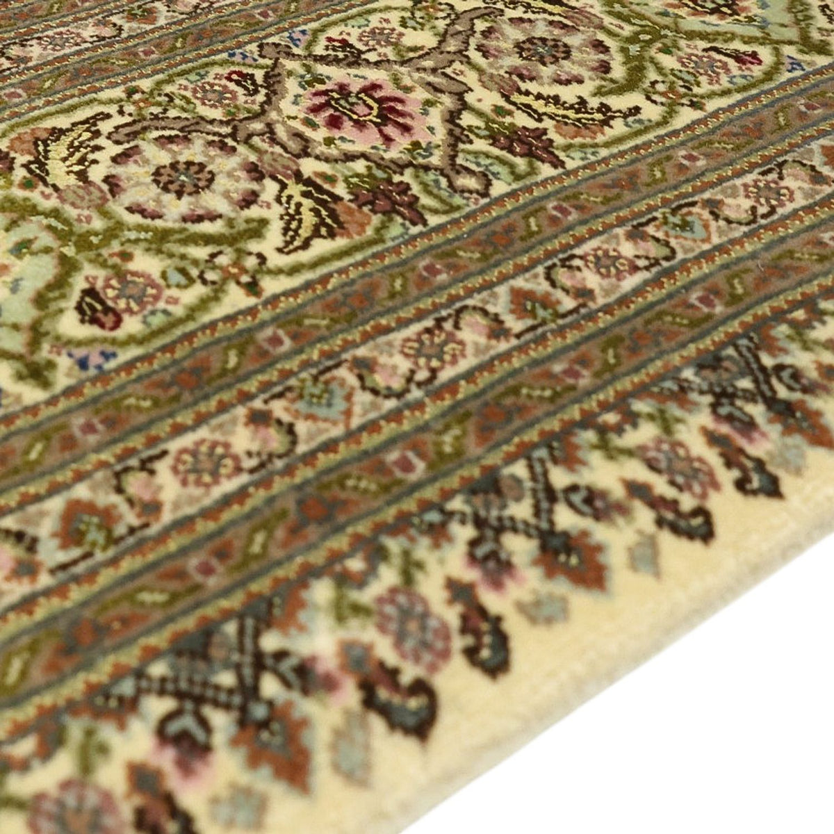 Perserteppich - Täbriz - Royal - Royal - 207 x 152 cm - dunkelbeige